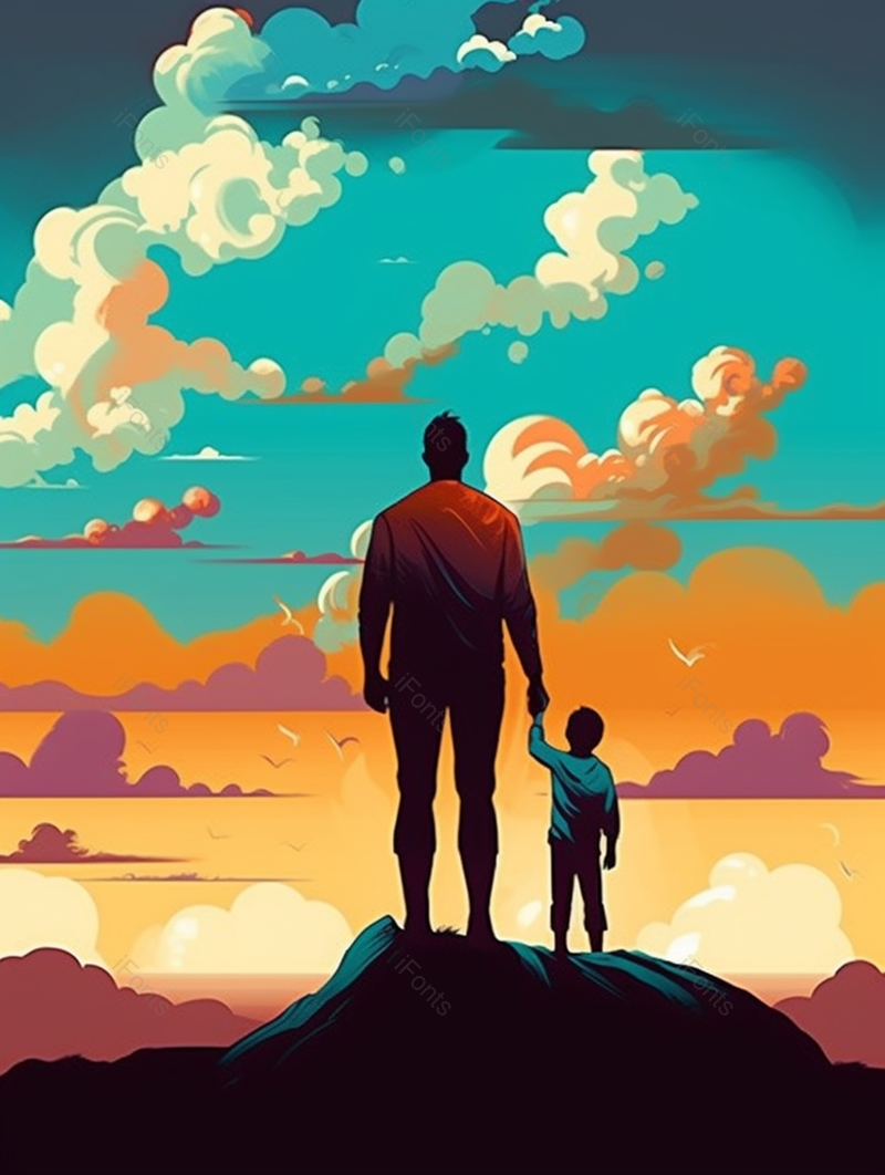 父亲节卡通插画,插画/手绘图,插画/手绘图库,插画/手绘图下载,插画/手绘